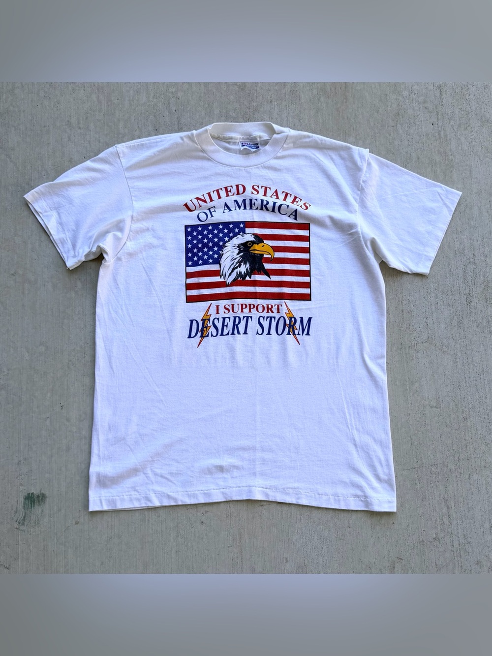 Vintage Desert Storm T Shirt 90s Single Stitch USA Hanes Military
